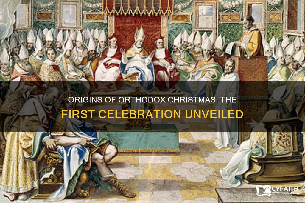 when did the orthodoxs church first celebrate christmas
