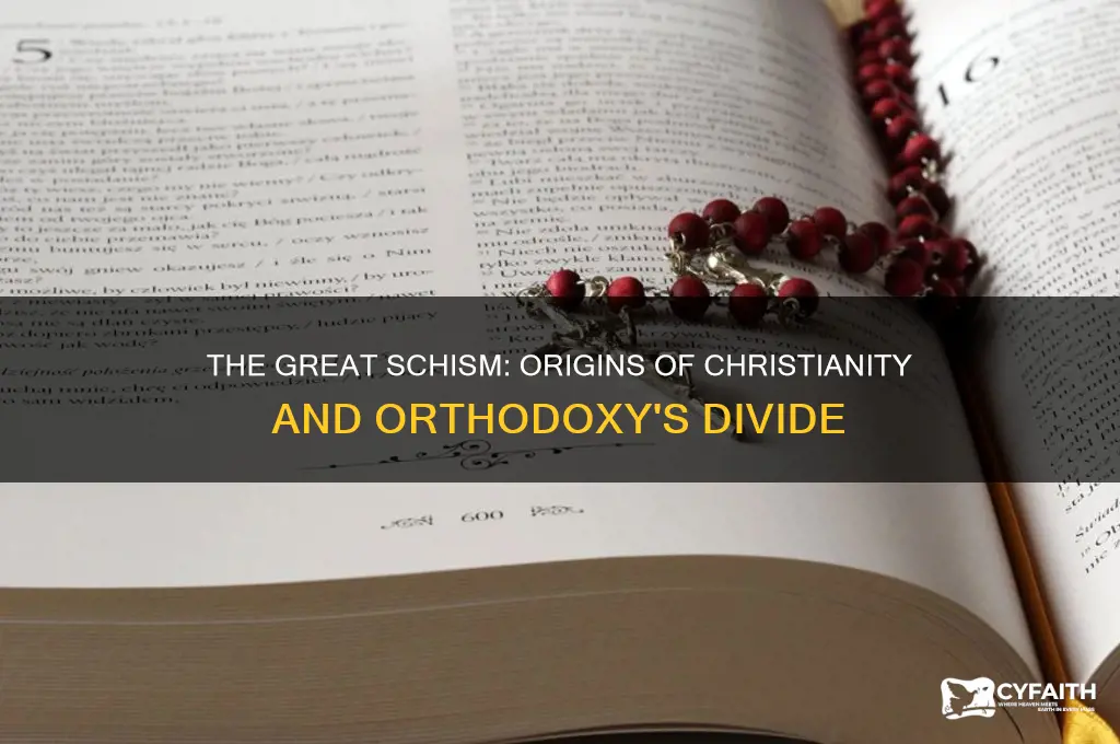 when did the schism between christianity and orthodox start