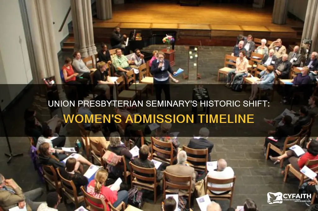 when did union presbyterian seminary begin admitting women