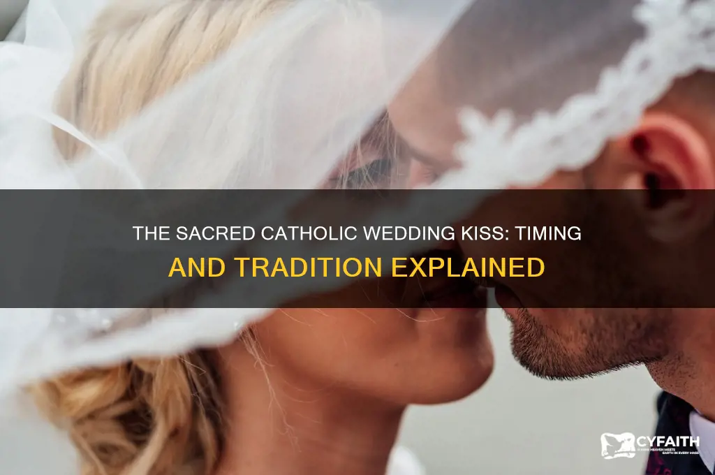 when do bride and groom kiss during catholic wedding