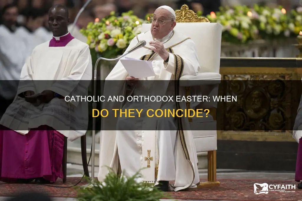 when do catholic and orthodox easter coincide