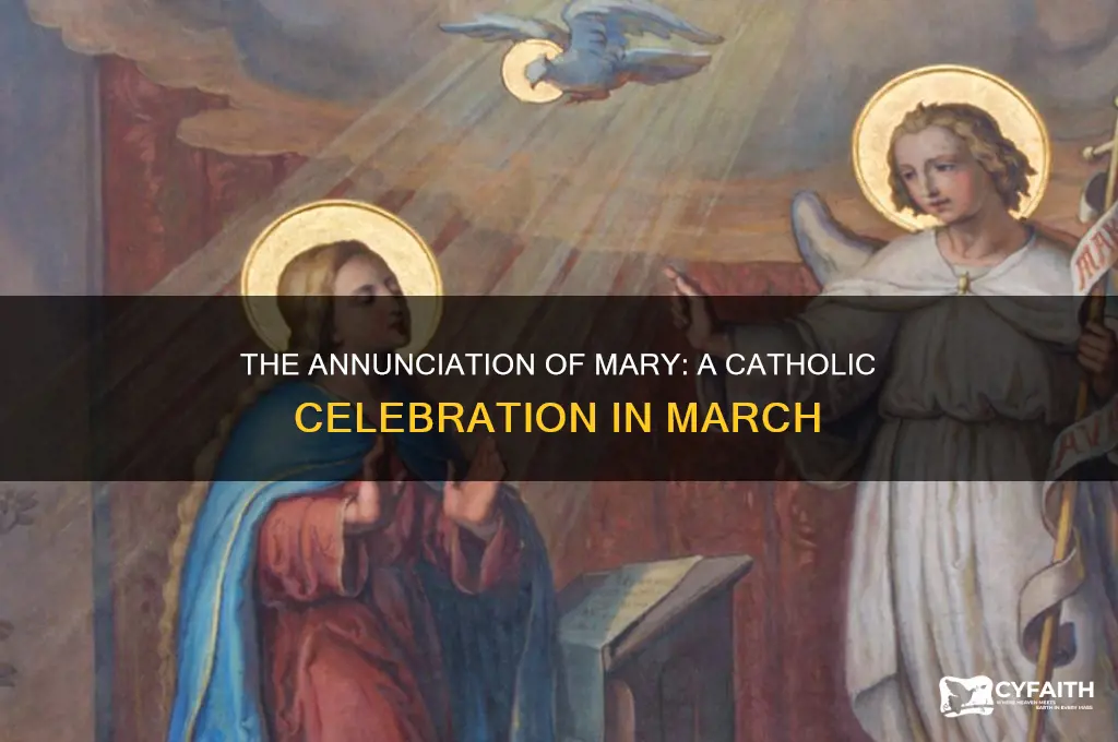 when do catholics celebrate the annunciation of mary