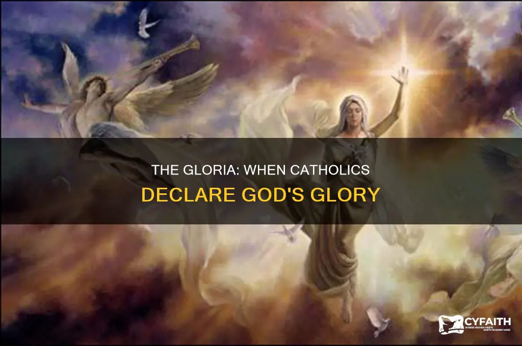 when do catholics say the gloria