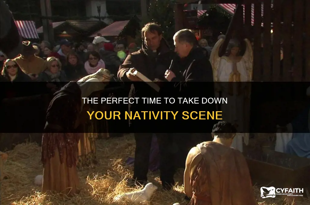 when do catholics take down nativity scene