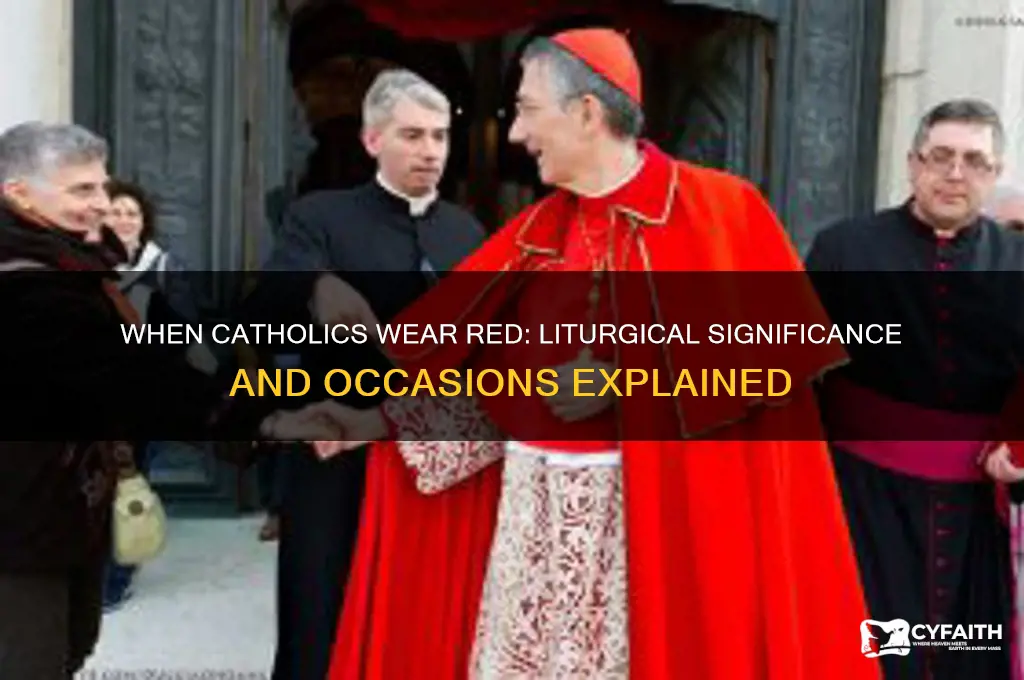 when do catholics wear red