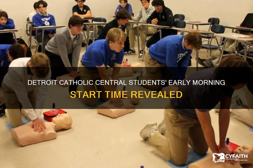 when do detroit catholic central students start their day