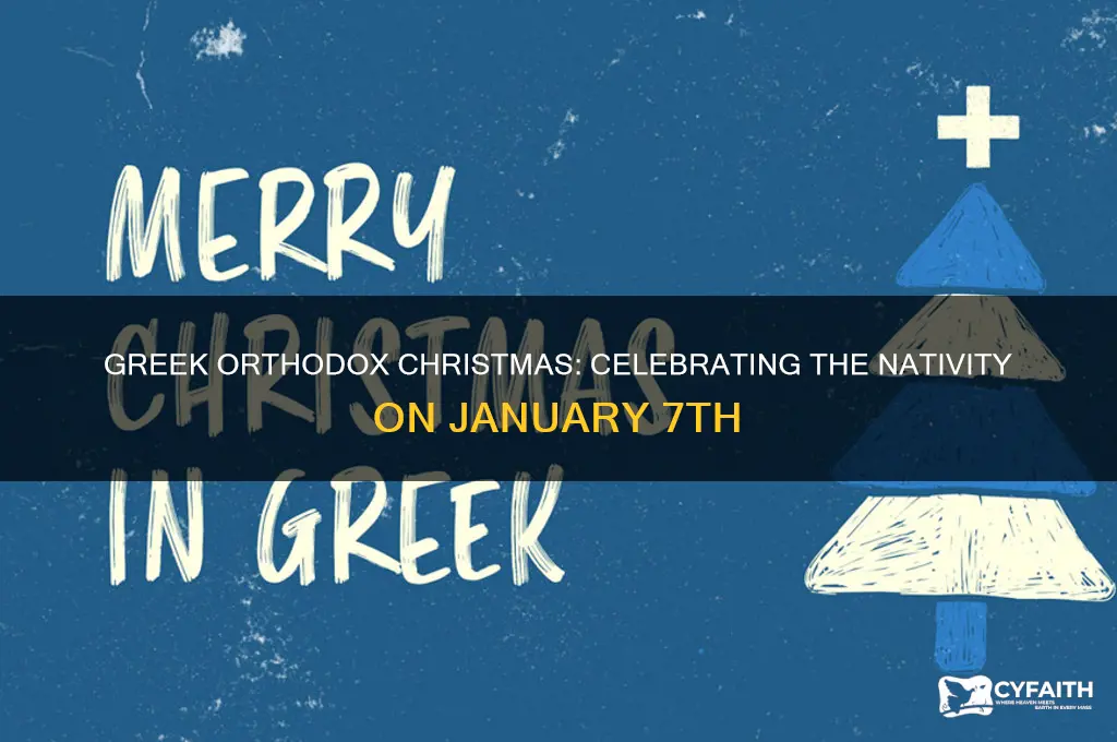 when do greek orthodox christians celebrate christmas