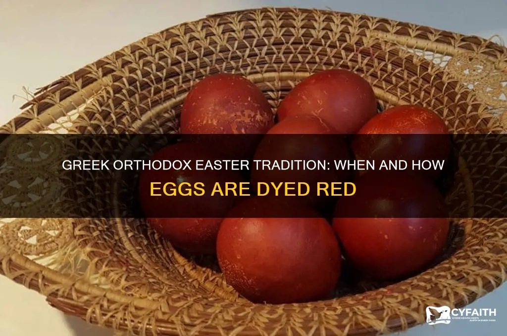 when do greek orthodox dye eggs
