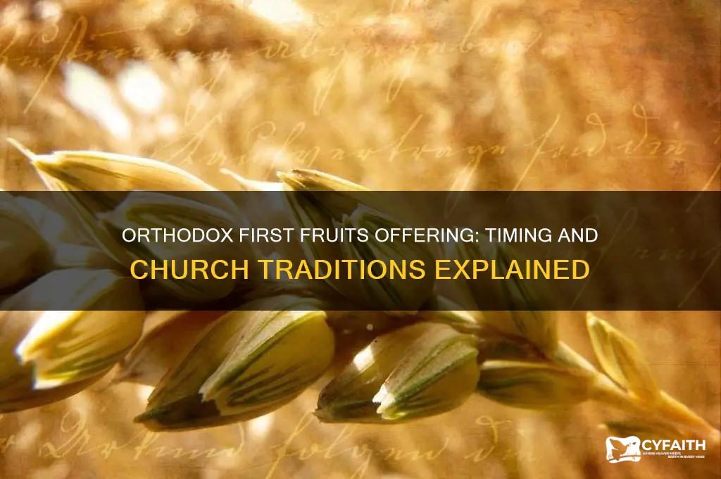 when do orthodox bring first fruits to church