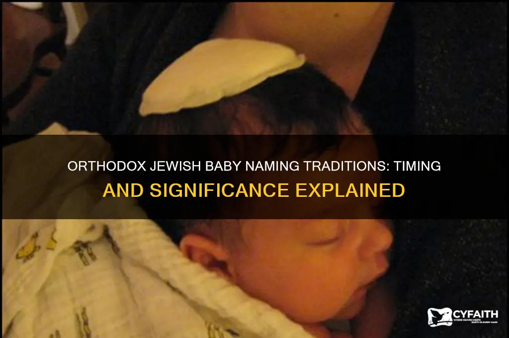when do orthodox jews name their babies