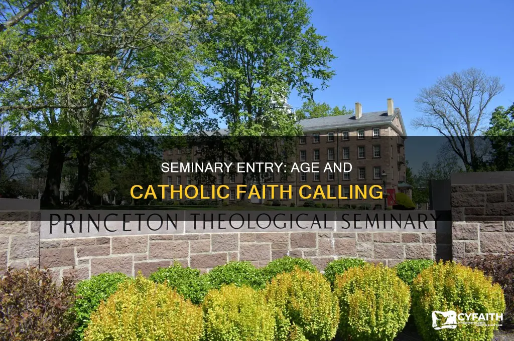 when do people enter catholic seminary