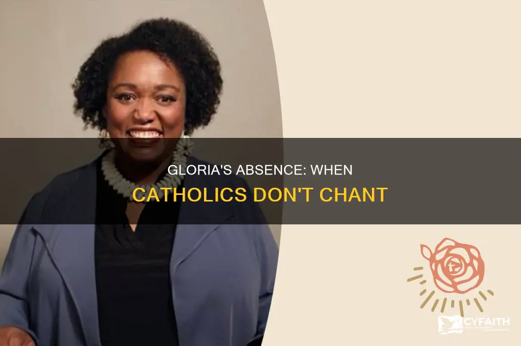 when do the catholics not do the gloria