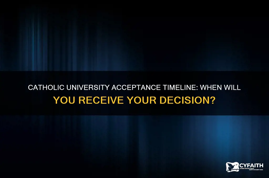 when do you find out acceptance at catholic university