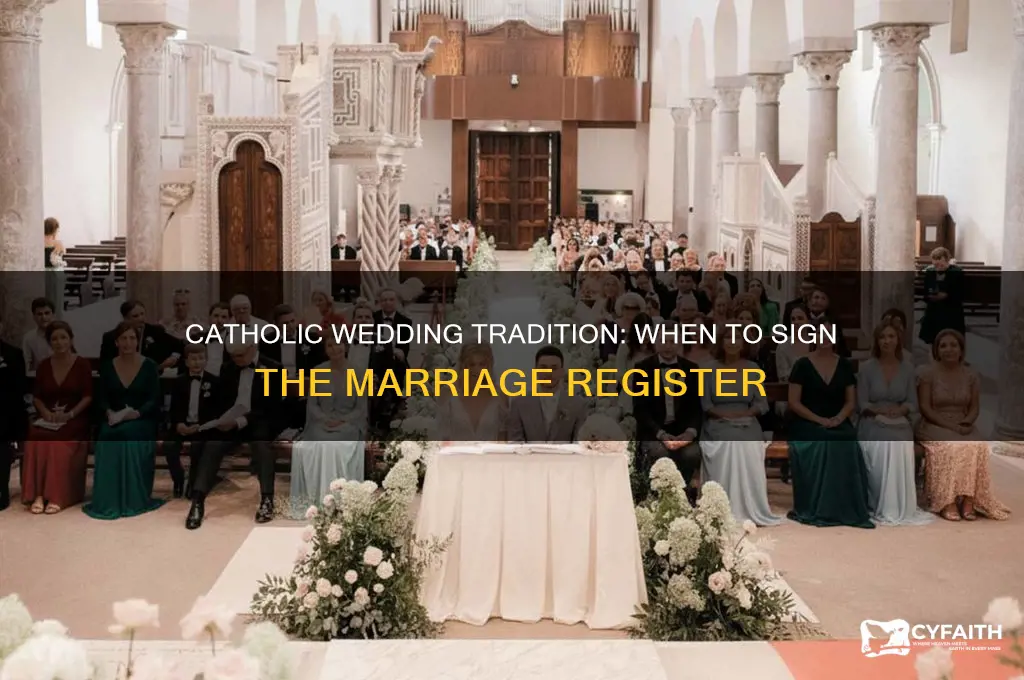 when do you sign the register at a catholic wedding
