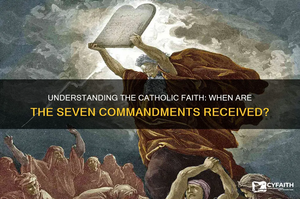 when do you typically recieve the 7 catholic commandments