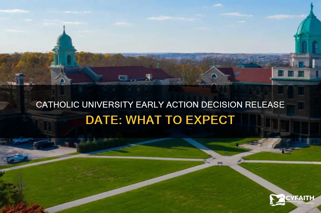 when does catholic university early action come out