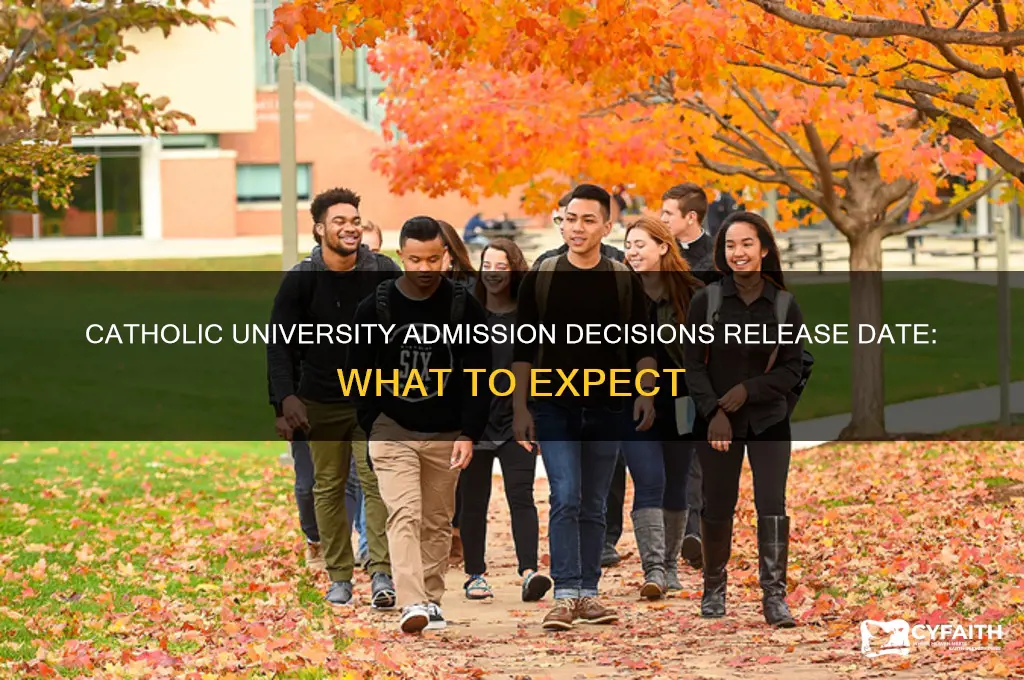 when does catholic university release decisions