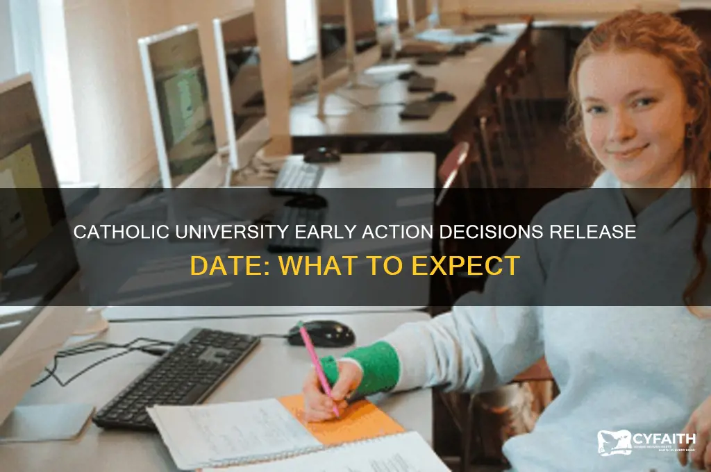when does catholic university release early action decisions