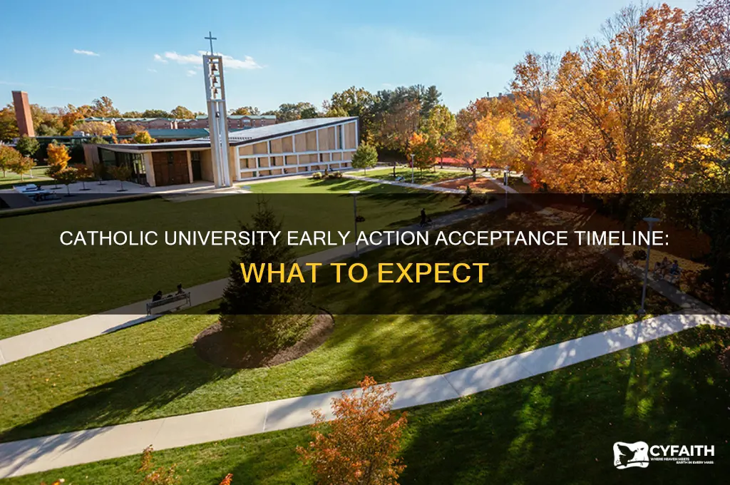 when does catholic university send out acceptances early action