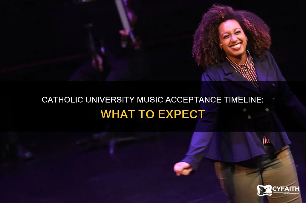 when does catholic university send out acceptances for music students