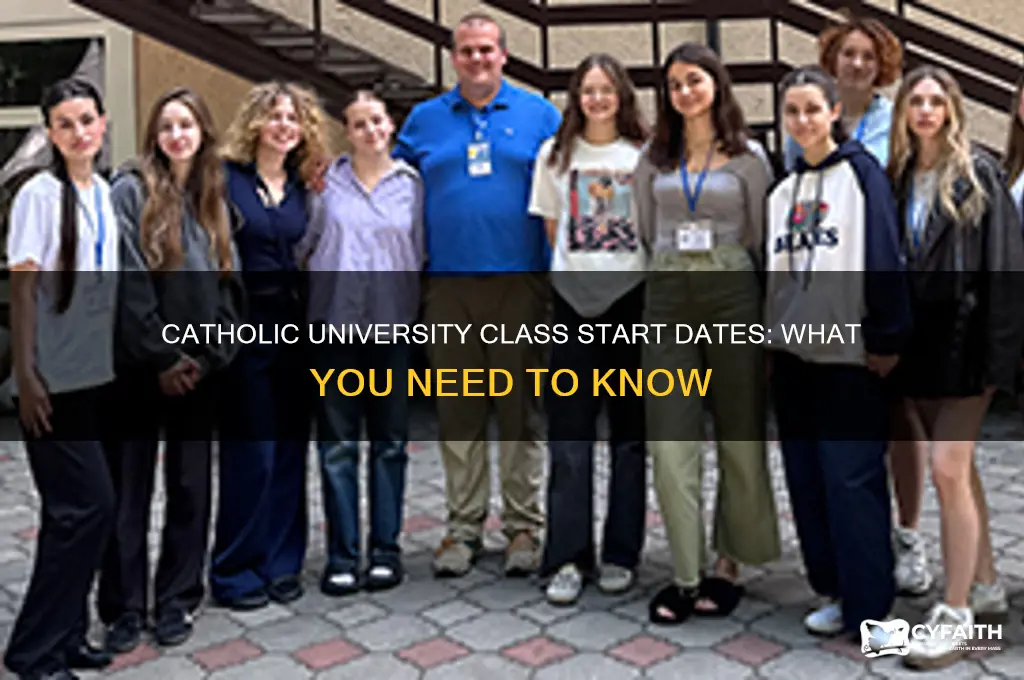 when does catholic university start classes