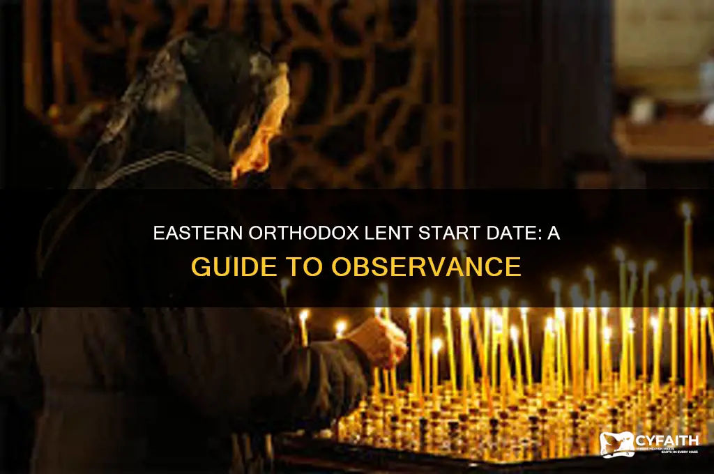 when does eastern orthodox lent begin