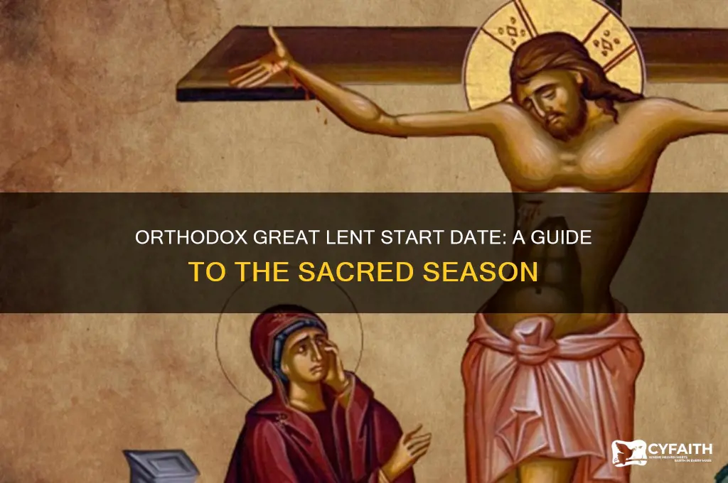 when does great lent start orthodox