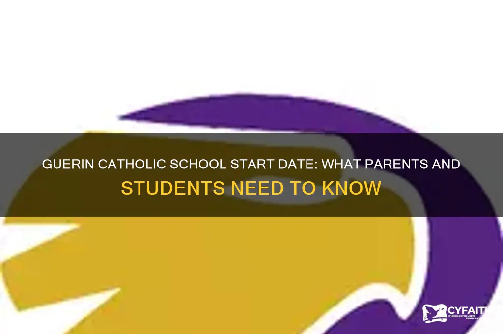 when does guerin catholic start