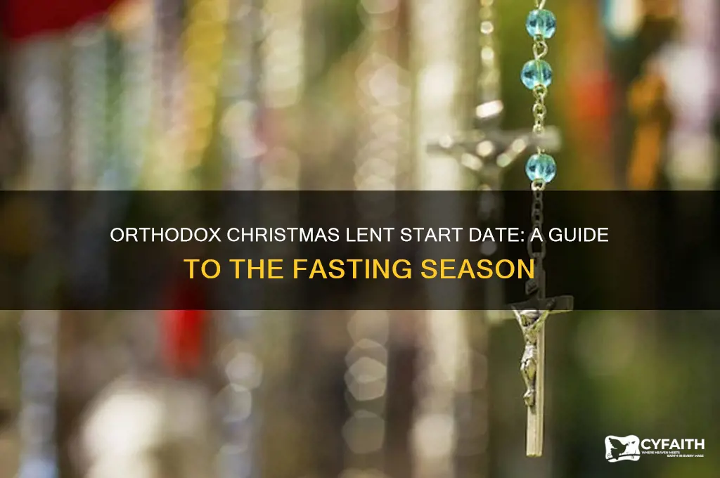 when does orthodox christmas lent start