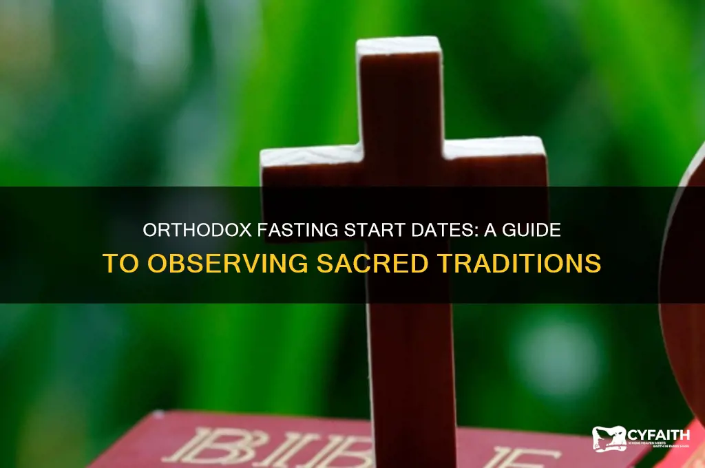 when does orthodox fasting begin