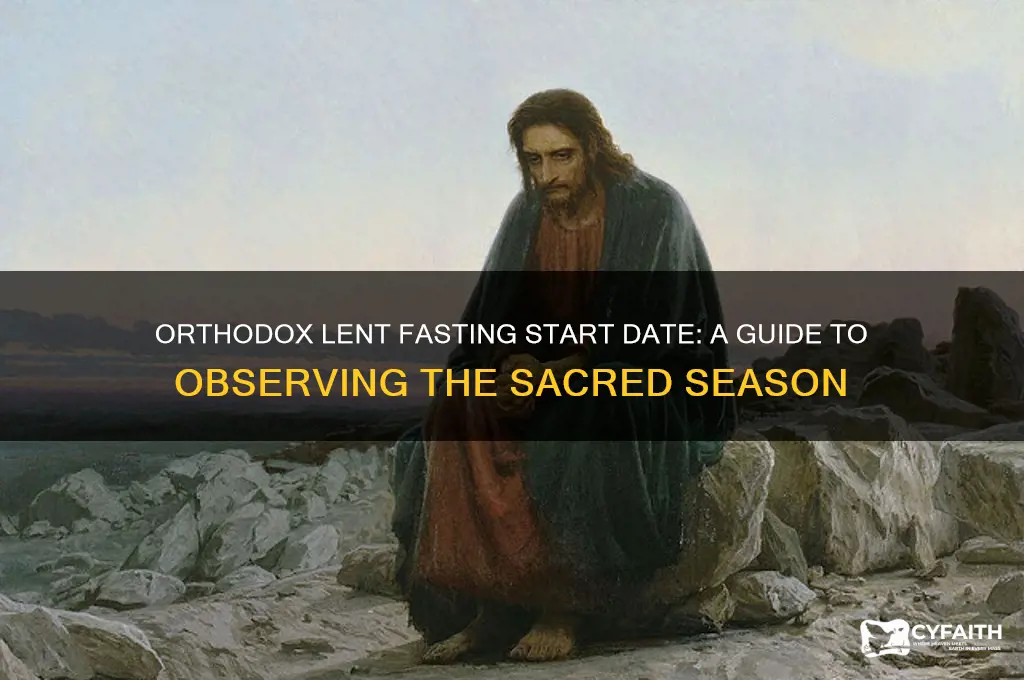 when does orthodox lent fasting start