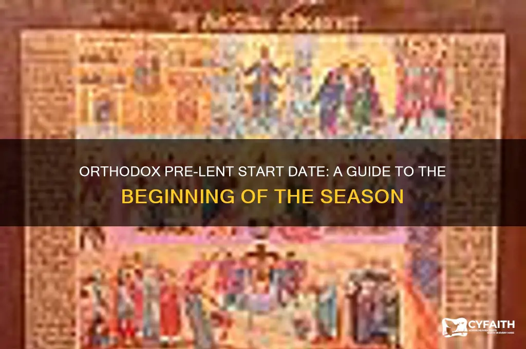 when does prelent begin orthodox