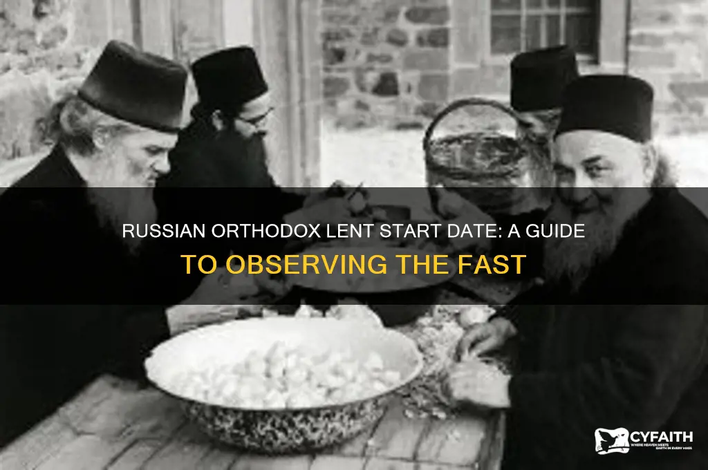 when does russian orthodox lent start