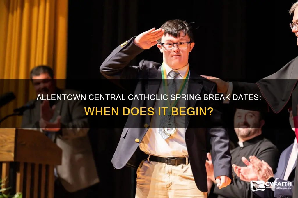 when does spring break start for allentown central catholic