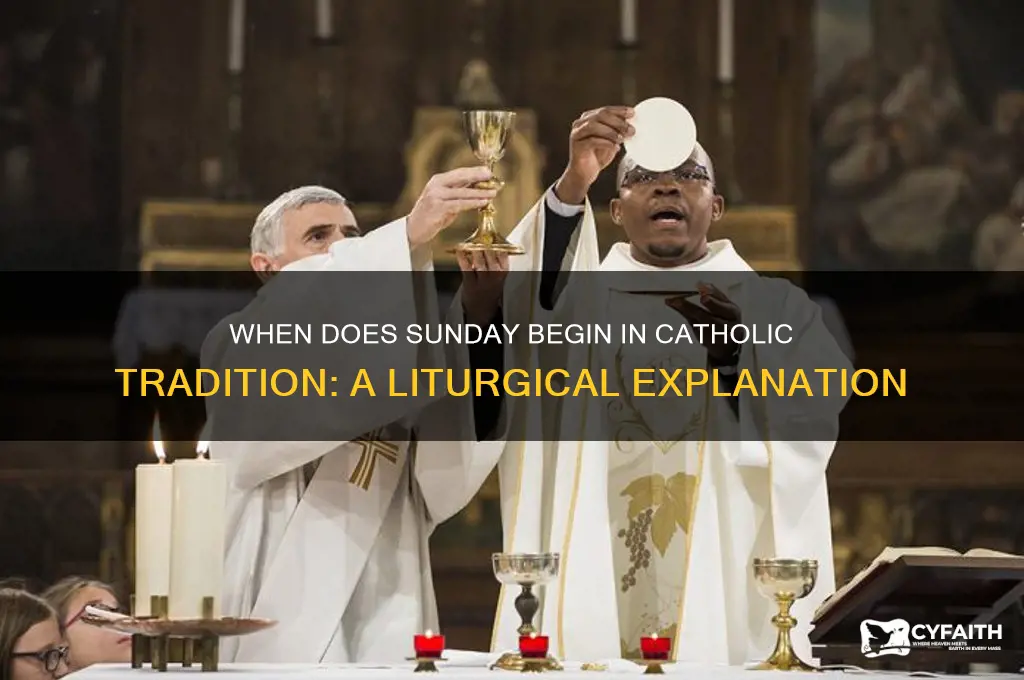 when does sunday begin catholic