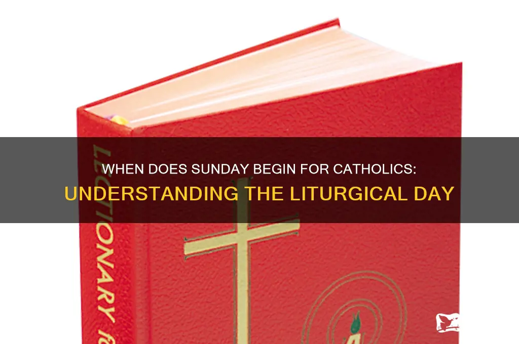 when does sunday begin for catholics