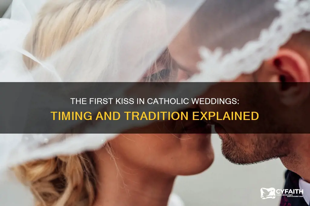 when does the first kiss happen in a catholic ceremony