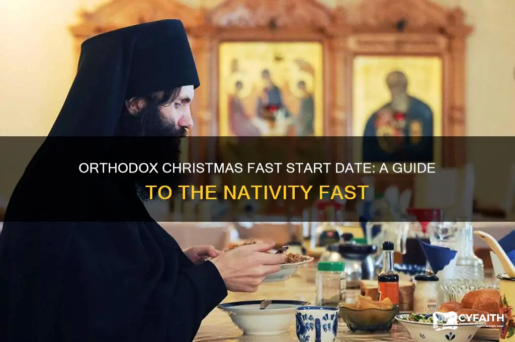 when does the orthodox christmas fast begin