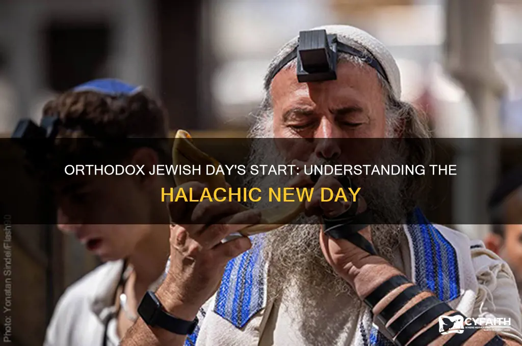 when does the orthodox jewish day begin
