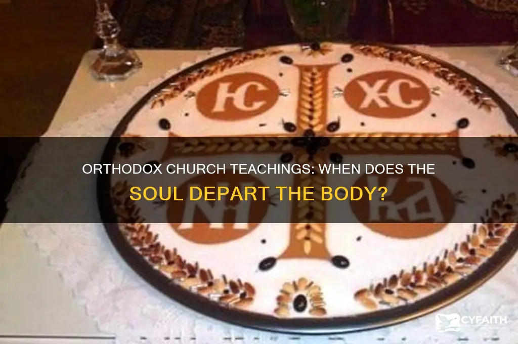 when does the soul leave the body in orthodox church