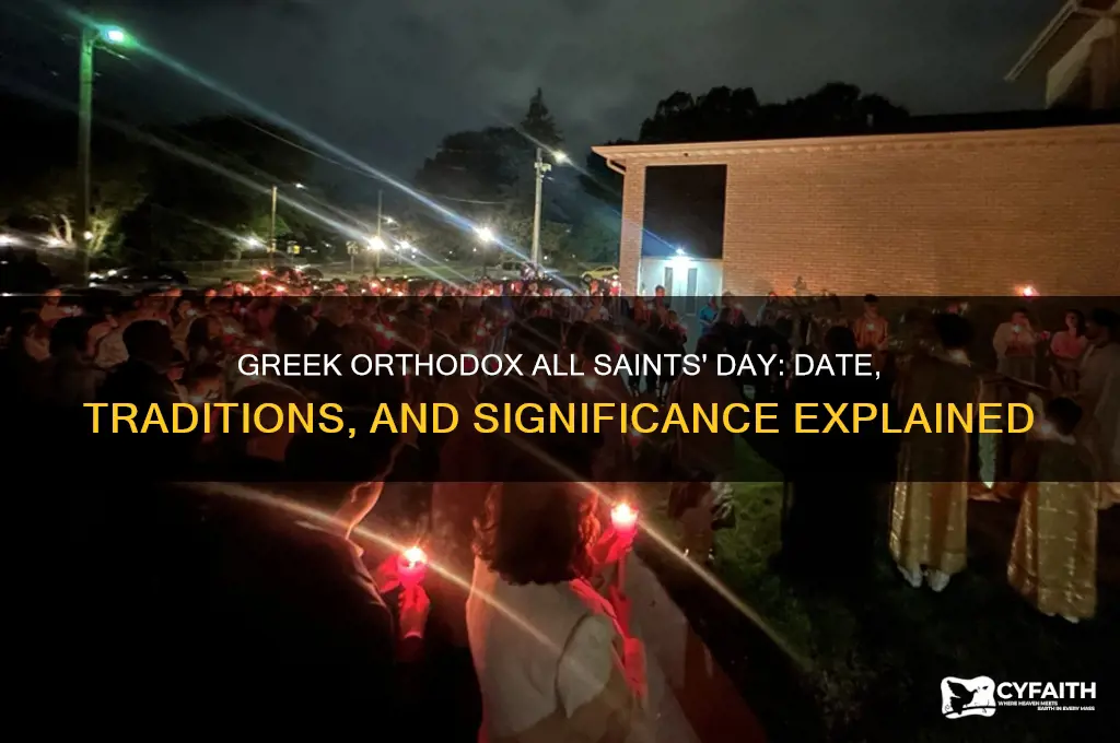 when is all saints day greek orthodox