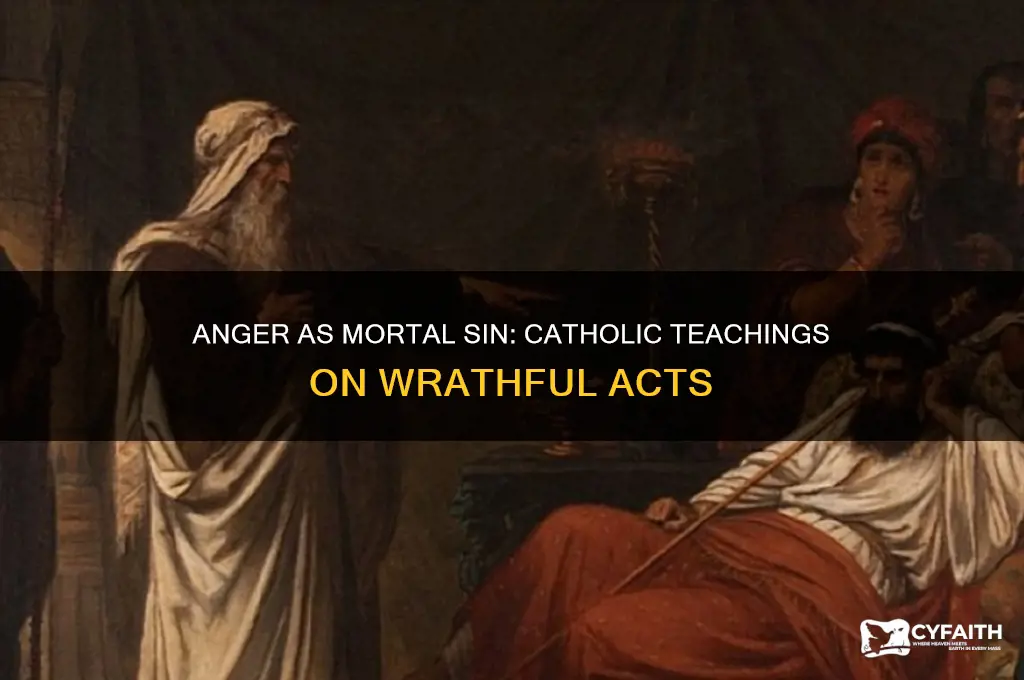 when is anger a mortal sin catholic