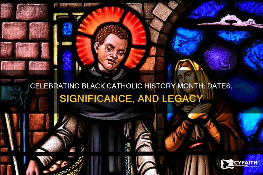 when is black catholic history month