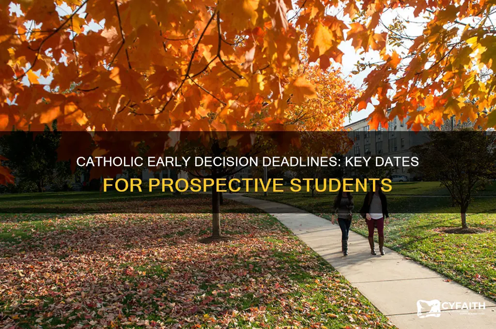 when is catholic early decision