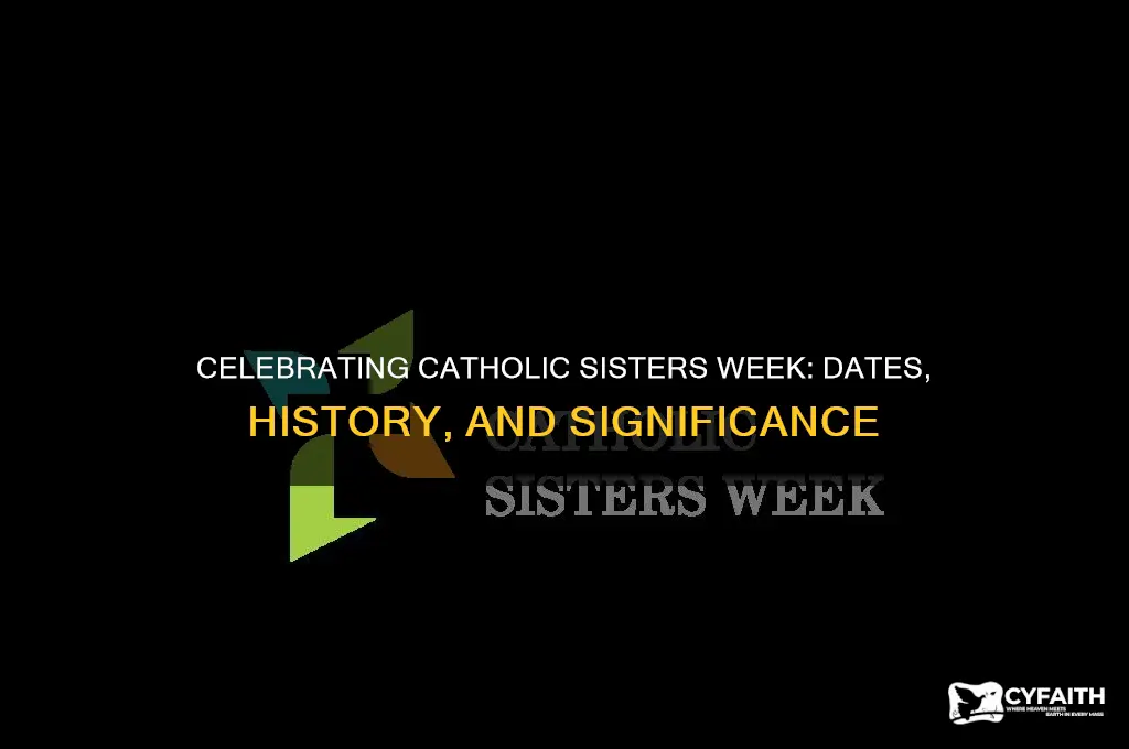 when is catholic sisters week