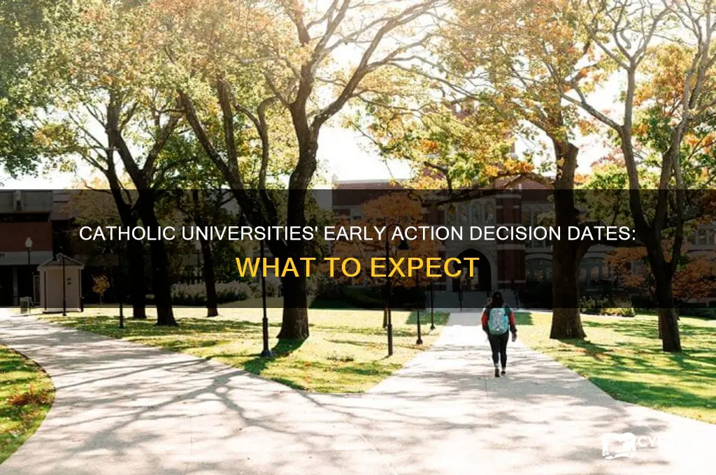 when is catholics decison date for early action
