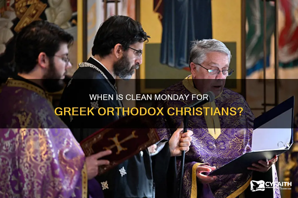 when is clean monday for greek orthodox