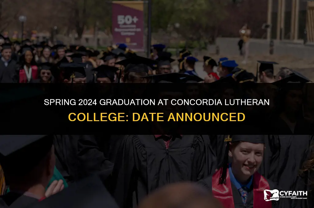 when is graduation for srping 202 for concordia lutheran college