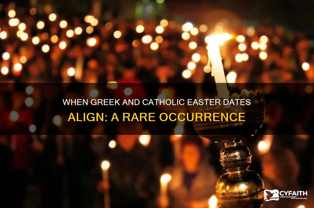 when is greek easter and catholic easter the same