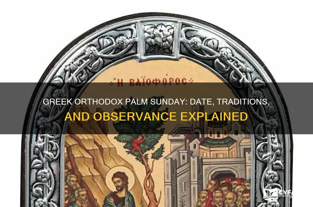 when is greek orthodox palm sunday